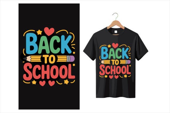 Back to School Colorful T-shirt Design: Graphics for Branding