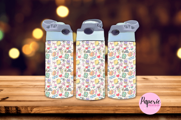 Back to School Flip Top Tumbler Wrap