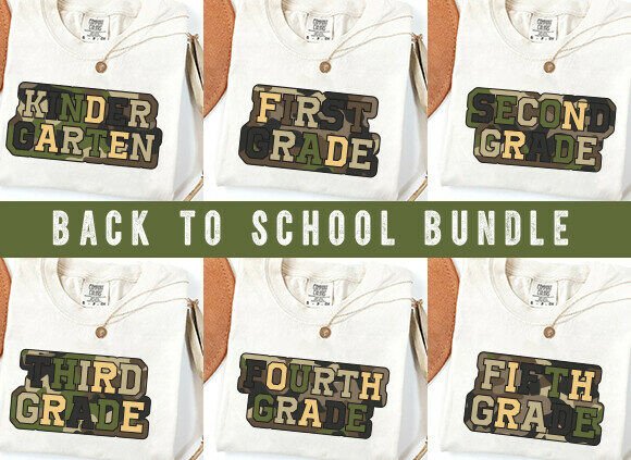 Back to School for Boys Bundle, Retro Png