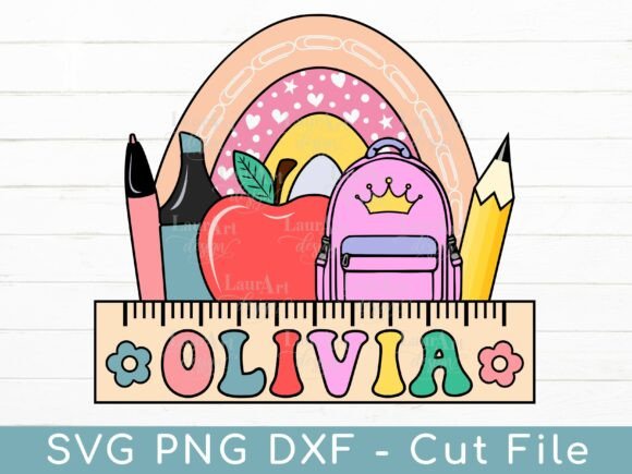 Back to School Monogram Teacher Kid Name Graphics