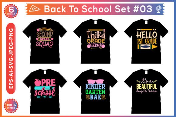 Back to School Set 03: Graphics & T-Shirt Designs