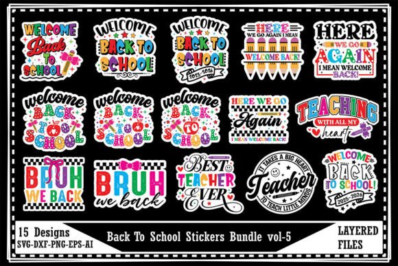 Back to School Stickers Bundle Vol-5