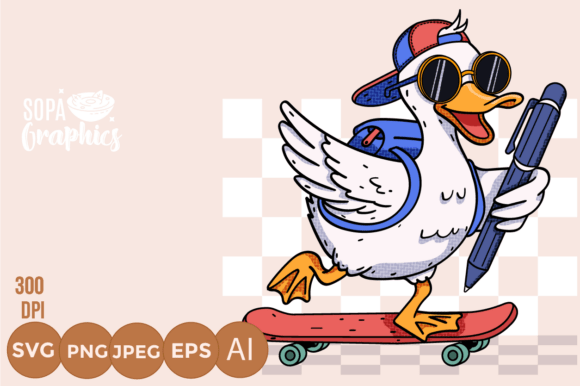 Funny Back to School Skateboard Graphics