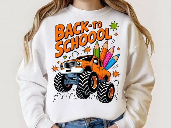 Monster Truck School Bus, Back to School Graphics