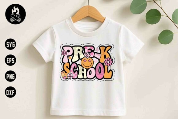Pre-K School SVG, Groovy Back to School Graphics