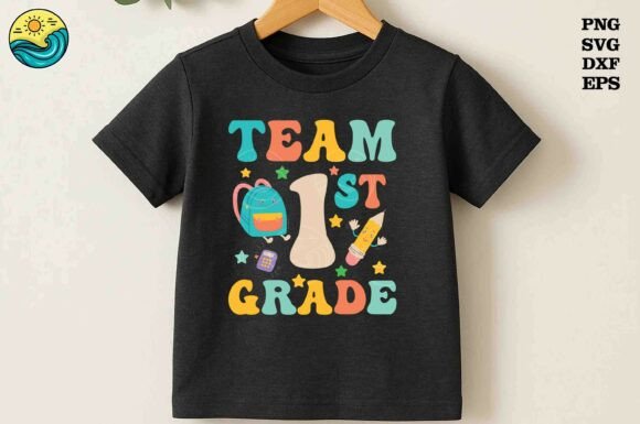 Team 1st Grade SVG: Cute Back to School Graphics